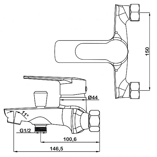 Смеситель для ванны Swedbe Olymp 1830 Смеситель для ванны Swedbe Olymp 1830