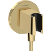 Шланговое подключение Hansgrohe FixFit Porter S с держателем для душа 26888990, полированное золото Шланговое подключение Hansgrohe FixFit Porter S с держателем для душа 26888990, полированное золото