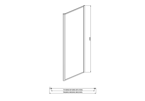 Боковая стенка Aquatek АРИЯ AQ ARI WA 10020GM 1000x2000, для комбинации с дверью, профиль оружейная сталь, стекло прозрачное Боковая стенка Aquatek АРИЯ AQ ARI WA 10020GM 1000x2000, для комбинации с дверью, профиль оружейная сталь, стекло прозрачное