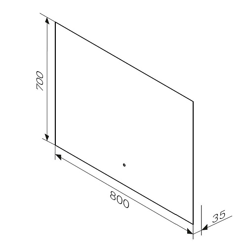 Зеркало AM.PM X-Joy M85MOX10801S с LED-подсветкой, сенсорром, 80 см Зеркало AM.PM X-Joy M85MOX10801S с LED-подсветкой, сенсорром, 80 см