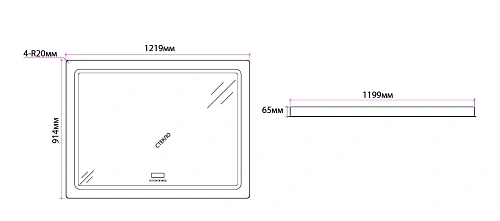 Зеркало ArtDecco Crystal Clear 120 ACC12090M с подсветкой Зеркало ArtDecco Crystal Clear 120 ACC12090M с подсветкой