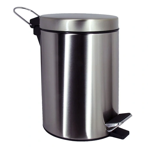 Корзина для мусора WasserKRAFT K-633NICKEL 3L никель Корзина для мусора WasserKRAFT K-633NICKEL 3L никель