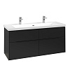Картинка анонса товара «тумба под раковину villeroy &amp; boch subway 3.0 с подсветкой volcano black / volcano black c602l1vl»