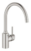 Картинка анонса товара «смеситель для кухни grohe concetto new с высоким изливом, суперсталь (32661dc3)»