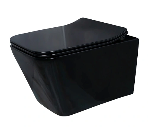 Унитаз подвесной Gid Tr2144BL 62224Y черная глянцевая 52x36x33.5 с крышкой микролифт Унитаз подвесной Gid Tr2144BL 62224Y черная глянцевая 52x36x33.5 с крышкой микролифт