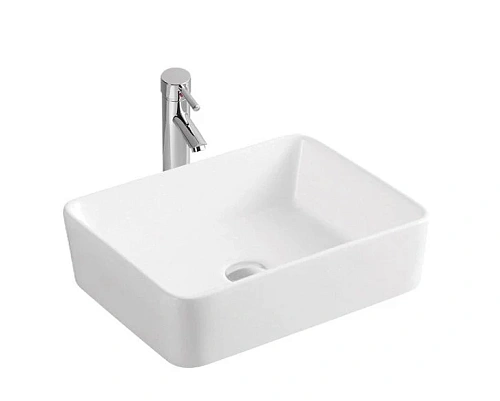 Раковина Sintesi SIN-LVB-APP-401 накладная белая 480х370х130, без отверстия под смеситель Раковина Sintesi SIN-LVB-APP-401 накладная белая 480х370х130, без отверстия под смеситель