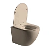 Унитаз подвесной Vincea Globo VT1-14SMC безободковый, цвет капучино мат., ультратонкое сиденье soft- Унитаз подвесной Vincea Globo VT1-14SMC безободковый, цвет капучино мат., ультратонкое сиденье soft-