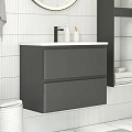 Тумба под раковину Aquanet Эмбер 60 черный матовый 00330466 напольная/подвесная Тумба под раковину Aquanet Эмбер 60 черный матовый 00330466 напольная/подвесная