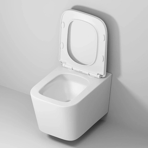 Унитаз подвесной Grossman GR-4404MSQ (485х340х290) безободковый, белый матовый с крышкой микролифт Унитаз подвесной Grossman GR-4404MSQ (485х340х290) безободковый, белый матовый с крышкой микролифт