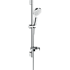 Картинка анонса товара «душевой гарнитур hansgrohe crometta vario и мыльницей casetta 65 26553400 белый/хром»