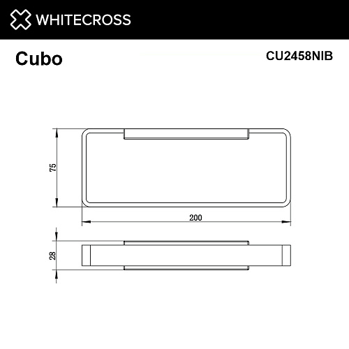 Полотенцедержатель WHITECROSS Cubo CU2458NIB брашированный никель Полотенцедержатель WHITECROSS Cubo CU2458NIB брашированный никель