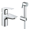Смеситель для раковины GROHE BauEdge с гигиеническим душем, хром (23757001)