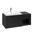 Тумба под раковину Villeroy & Boch Subway 3.0 Volcano Black / Volcano Black C57201VL Тумба под раковину Villeroy & Boch Subway 3.0 Volcano Black / Volcano Black C57201VL