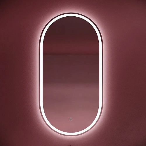 Зеркало Sancos Oval OV55F 550х1050 фронтальная подсветка с сенсорным управлением Зеркало Sancos Oval OV55F 550х1050 фронтальная подсветка с сенсорным управлением