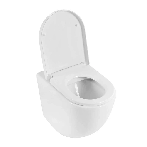 Унитаз приставной BelBagno SFERA-R BB2141CBR/BB865SC безободковый с сиденьем Унитаз приставной BelBagno SFERA-R BB2141CBR/BB865SC безободковый с сиденьем