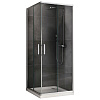 Картинка анонса товара «душевой уголок abber schwarzer diamant ag021005 100x100 см универсальный, профиль хром, стекло прозрачное»