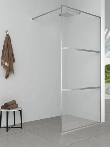 Душевая перегородка Aquanet 100x200 SW-1000CT профиль хром, прозрачное стекло Душевая перегородка Aquanet 100x200 SW-1000CT профиль хром, прозрачное стекло