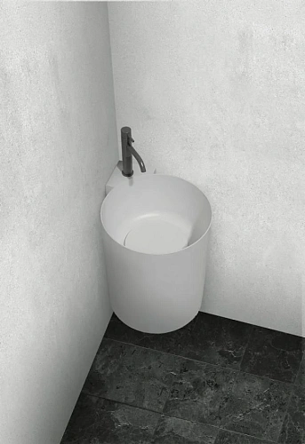 Раковина ABBER Stein AS2625 подвесная, белая матовая Раковина ABBER Stein AS2625 подвесная, белая матовая