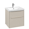 Картинка анонса товара «тумба под раковину villeroy &amp; boch subway 3.0 с подсветкой cashmere grey / cashmere grey c578l2vn»