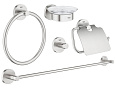Комплект аксессуаров GROHE Essentials (5 предметов), суперсталь (40344DC1) Комплект аксессуаров GROHE Essentials (5 предметов), суперсталь (40344DC1)