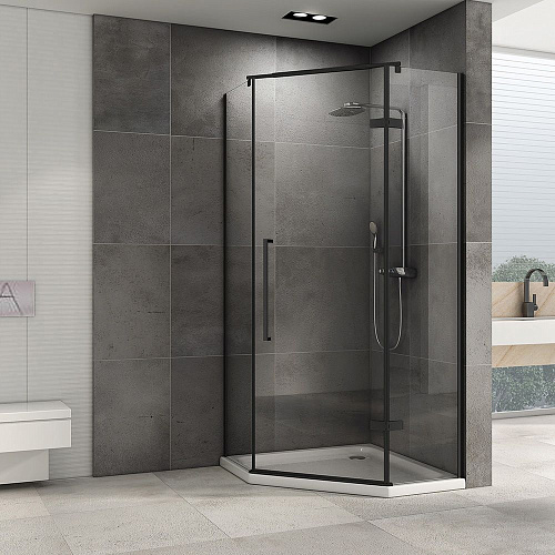 Душевой уголок ABBER Ewiges Wasser AG05080B 80x80 см универсальный, профиль черный, стекло прозрачное Душевой уголок ABBER Ewiges Wasser AG05080B 80x80 см универсальный, профиль черный, стекло прозрачное