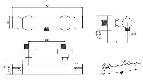 Смеситель для душа Aquatek ВЕГА AQ1063CR хром Смеситель для душа Aquatek ВЕГА AQ1063CR хром