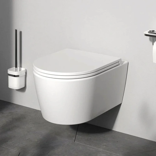 Унитаз подвесной AM.PM Func C8F1700MWSC FlashClean с сиденьем микролифт, белый матовый Унитаз подвесной AM.PM Func C8F1700MWSC FlashClean с сиденьем микролифт, белый матовый