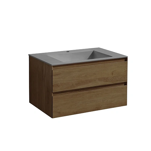 Тумба под раковину Vincea Luka 800 подвесная, 2 выкатных ящика soft-close, T.Oak VMC-2L800TO Тумба под раковину Vincea Luka 800 подвесная, 2 выкатных ящика soft-close, T.Oak VMC-2L800TO