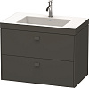 Картинка анонса товара «тумба с раковиной duravit brioso br4606n1022 80 см белый глянцевый»