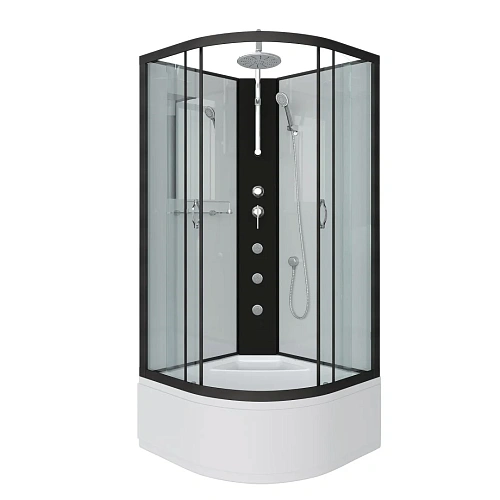 Душевая кабина Niagara Classic NG-6707-14BKTG (800х800х2100) высокий поддон (40см) стекло прозрачноечерные профиля 67071414BKTG Душевая кабина Niagara Classic NG-6707-14BKTG (800х800х2100) высокий поддон (40см) стекло прозрачноечерные профиля 67071414BKTG