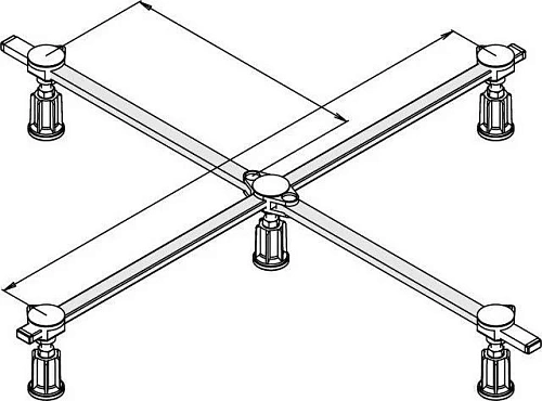 Каркас для поддона до 90х90 см Kaldewei 584377000000 модель 5200 Каркас для поддона до 90х90 см Kaldewei 584377000000 модель 5200