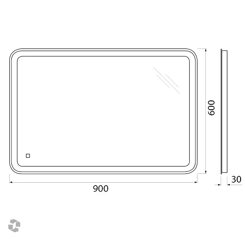 Зеркало BelBagno SPC-MAR-900-600-LED-TCH 12W 220-240V 900x30x600 с подсветкой и сенсорным выключателем Зеркало BelBagno SPC-MAR-900-600-LED-TCH 12W 220-240V 900x30x600 с подсветкой и сенсорным выключателем