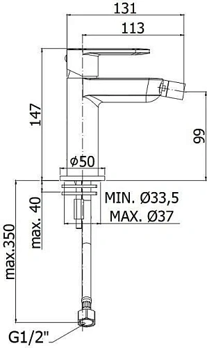 Смеситель для биде Paffoni Candy CA131CR Смеситель для биде Paffoni Candy CA131CR