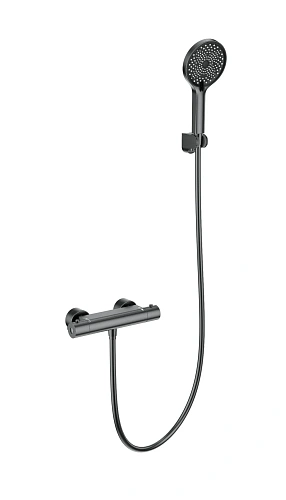 Смеситель для душа Wonzon & Woghand с термостатом, темный графит (WW-B2003-A-BGG) Смеситель для душа Wonzon & Woghand с термостатом, темный графит (WW-B2003-A-BGG)