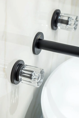 Смеситель для раковины Boheme ELEGANTE BLACK встраиваемый 152-2-B-EL Смеситель для раковины Boheme ELEGANTE BLACK встраиваемый 152-2-B-EL