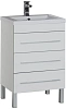 Тумба под раковину Aquanet Верона 58 белый (напольная 3 ящика) 00178253