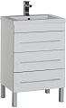 Тумба под раковину Aquanet Верона 58 белый (напольная 3 ящика) 00178253 Тумба под раковину Aquanet Верона 58 белый (напольная 3 ящика) 00178253