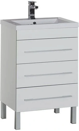 Тумба под раковину Aquanet Верона 58 белый (напольная 3 ящика) 00178253 Тумба под раковину Aquanet Верона 58 белый (напольная 3 ящика) 00178253