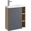 Тумба под раковину AQWELLA Alba 60 см ALB0106LDD+ALB0706GRМ подвесная, дуб давос