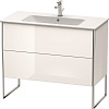Картинка анонса товара «тумба под раковину duravit xsquare xs444702222 напольная 101 см белая глянцевый»