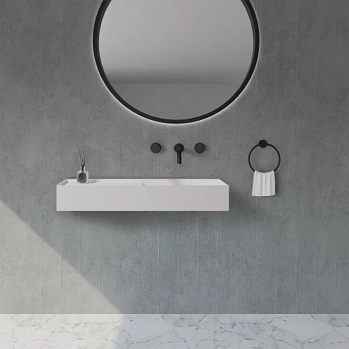 Раковина ABBER Stein AS2648 подвесная, белая матовая Раковина ABBER Stein AS2648 подвесная, белая матовая