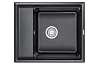 Кухонная мойка Granula KS-6004, ШВАРЦ (чёрный металлик), кварц 600х510