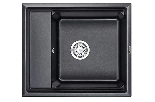 Кухонная мойка Granula KS-6004, ШВАРЦ (чёрный металлик), кварц 600х510 Кухонная мойка Granula KS-6004, ШВАРЦ (чёрный металлик), кварц 600х510