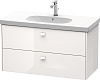 Картинка анонса товара «тумба под раковину duravit brioso br414702222 подвесная 102 см белый глянцевый»