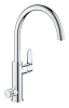Картинка анонса товара «смеситель для кухни grohe blue pure baucurve с функцией очистки водопроводной воды, хром (31722000) 31723000»