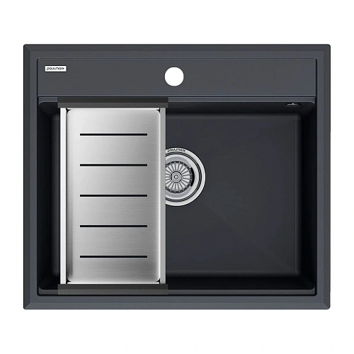 Кухонная мойка Paulmark STEPIA 60 с коландером ADVANCE брашированная PM115951-AN+A375-BS Кухонная мойка Paulmark STEPIA 60 с коландером ADVANCE брашированная PM115951-AN+A375-BS