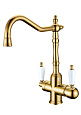 Смеситель для кухни Boheme TRADIZIONALE ORO c краном для питьевой воды 112