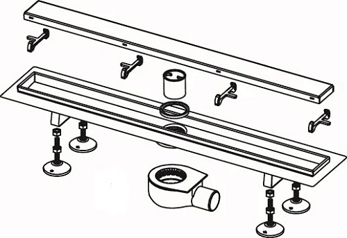 Душевой лоток TECE TECElinus 15103069 2 в 1, с основой для плитки tile и матовой решеткой steel, 60 см Душевой лоток TECE TECElinus 15103069 2 в 1, с основой для плитки tile и матовой решеткой steel, 60 см