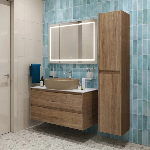 Тумба со столешницей и раковиной BelBagno KRAFT 100 kraft100rt-kepbo-1302h316-set подвесная KRAFT100RT-KEPBO-1302H316-SET Тумба со столешницей и раковиной BelBagno KRAFT 100 kraft100rt-kepbo-1302h316-set подвесная KRAFT100RT-KEPBO-1302H316-SET