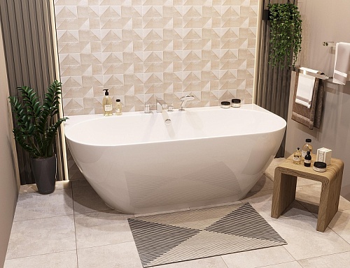 Ванна из искусственного камня Эстет Miami silk 1700х855 ФР-00014539 Ванна из искусственного камня Эстет Miami silk 1700х855 ФР-00014539